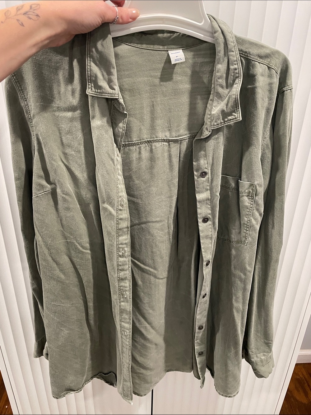 Old Navy Olive Button-Down Shirt